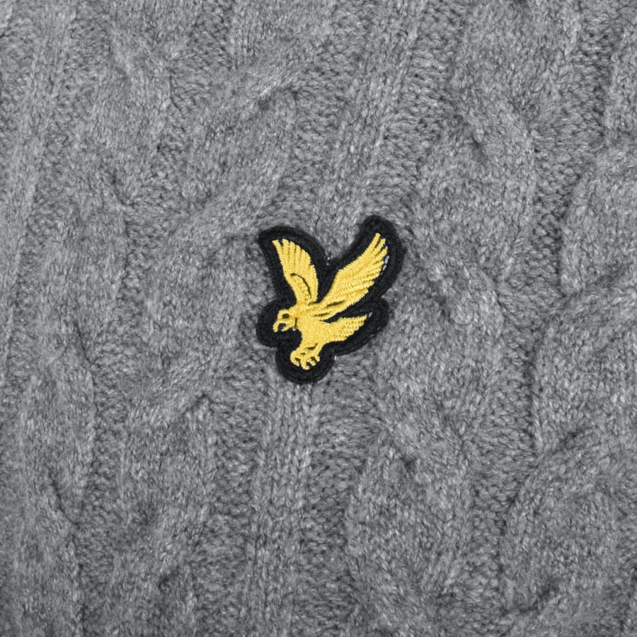 Lyle And Scott Cable Knit Jumper Grey